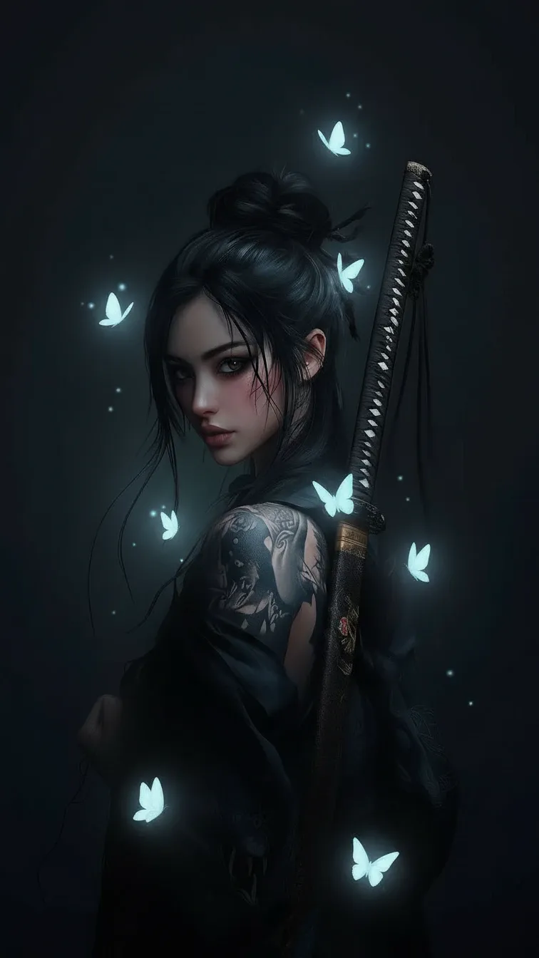 Neon Butterfly Witch