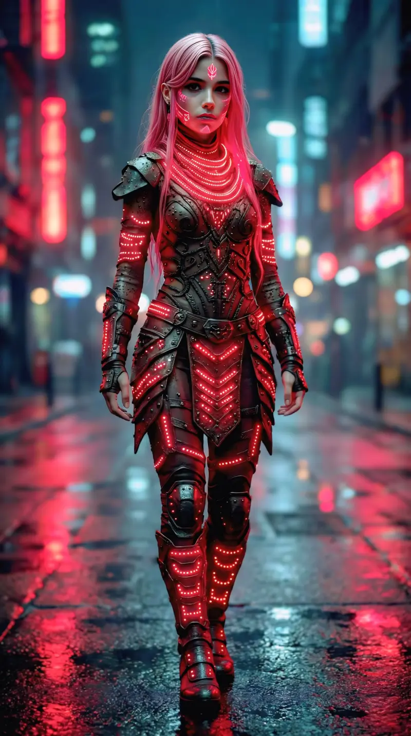 Crimson Neon Valkyrie