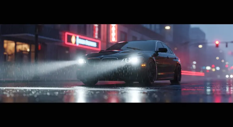 Rainlight Racer – Cyber City Car 4K