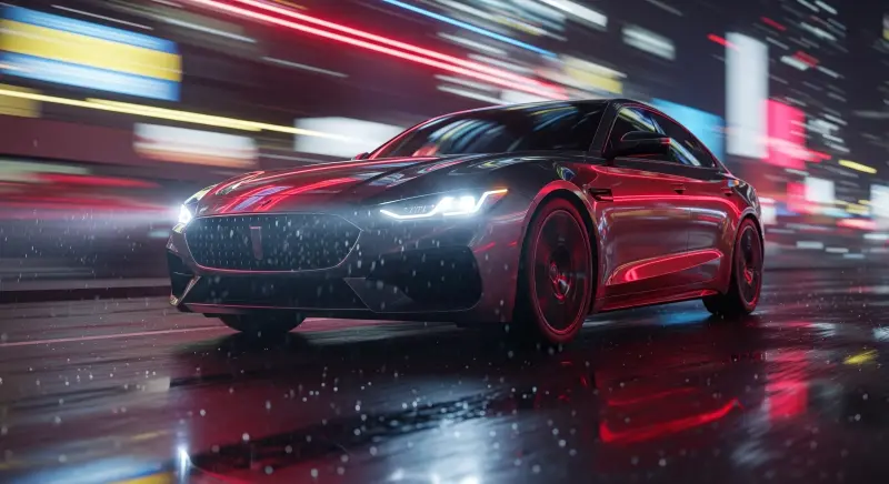 Crimson Rush – Performance Car 4K