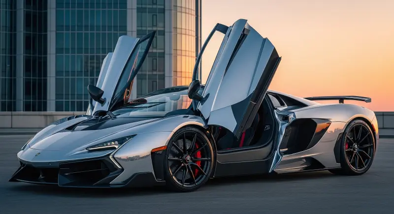 Skyline Wings – Gullwing Supercar 4K