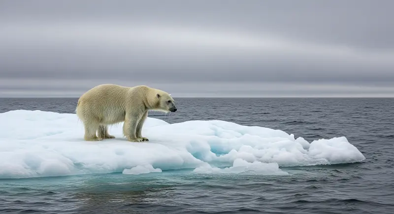 Polar Bear on Ice 4K