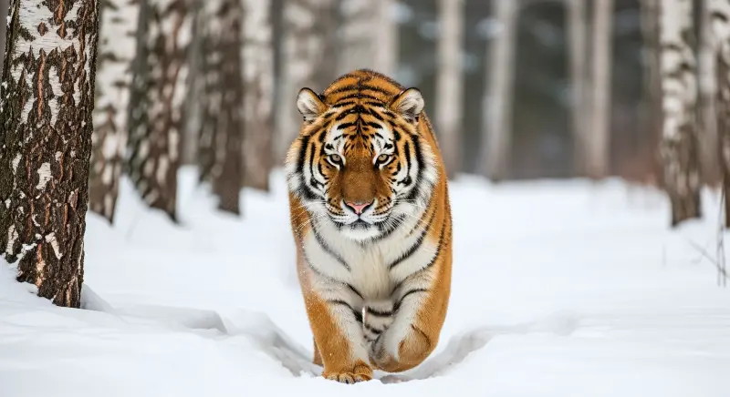 Siberian Tiger in Snow 4K