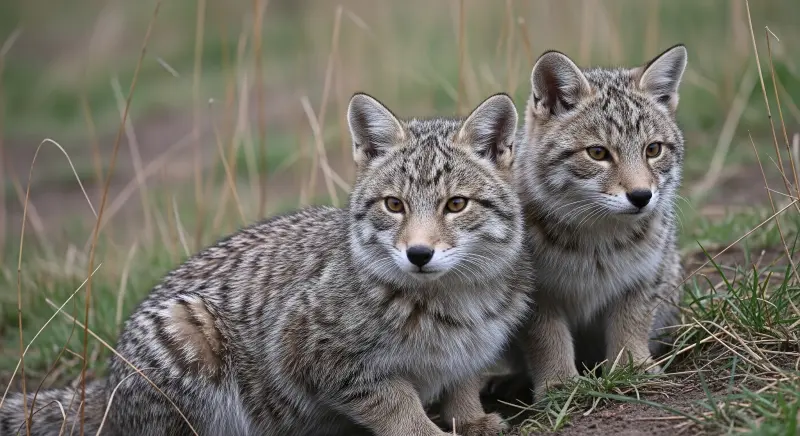 Lynx Cubs Portrait 4K