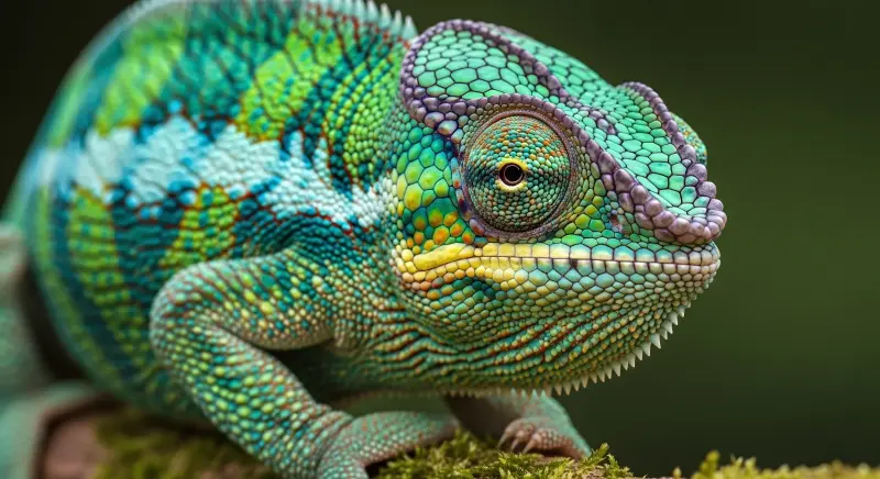 Chameleon Macro Portrait 4K