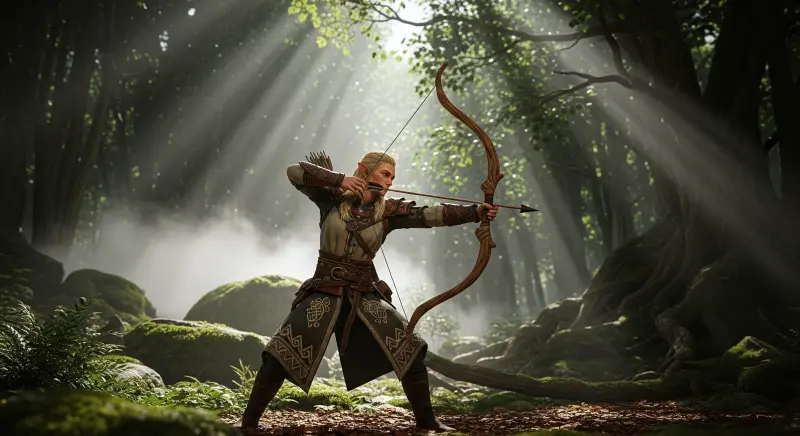 Elven Archer in Sunlight 4K