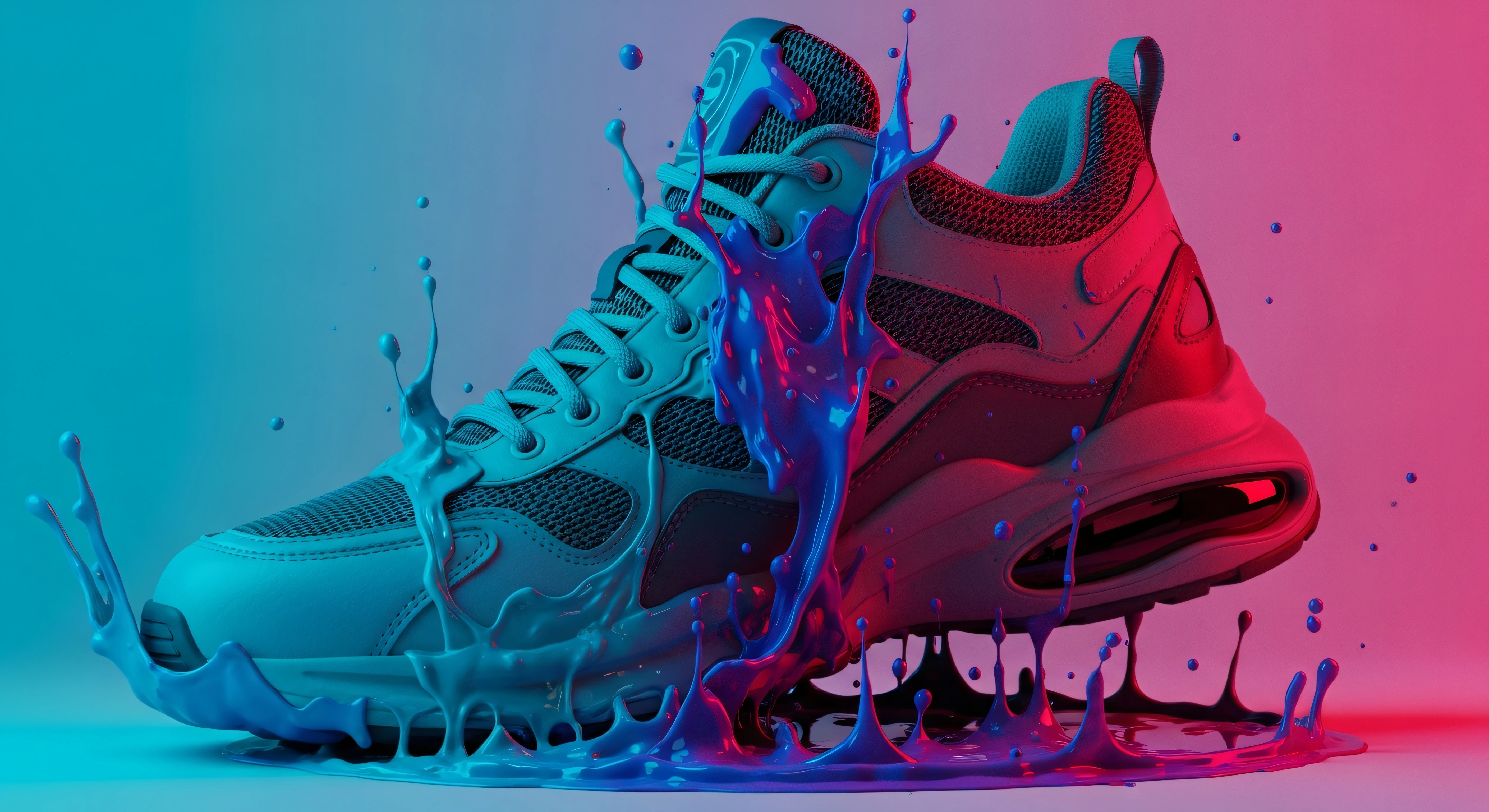 Neon Pink Sneaker 4K