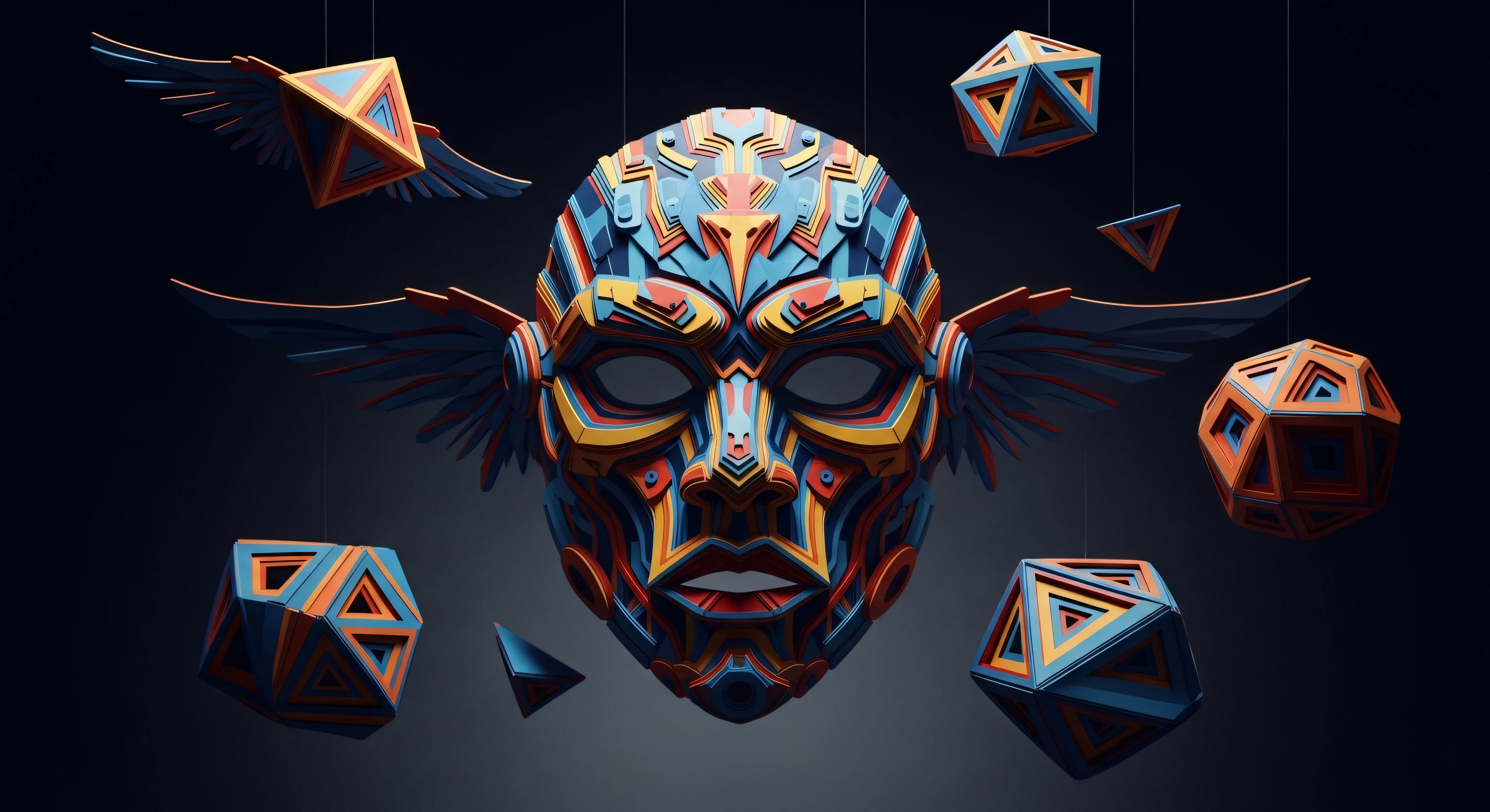 Golden Mechanical Mask 4K