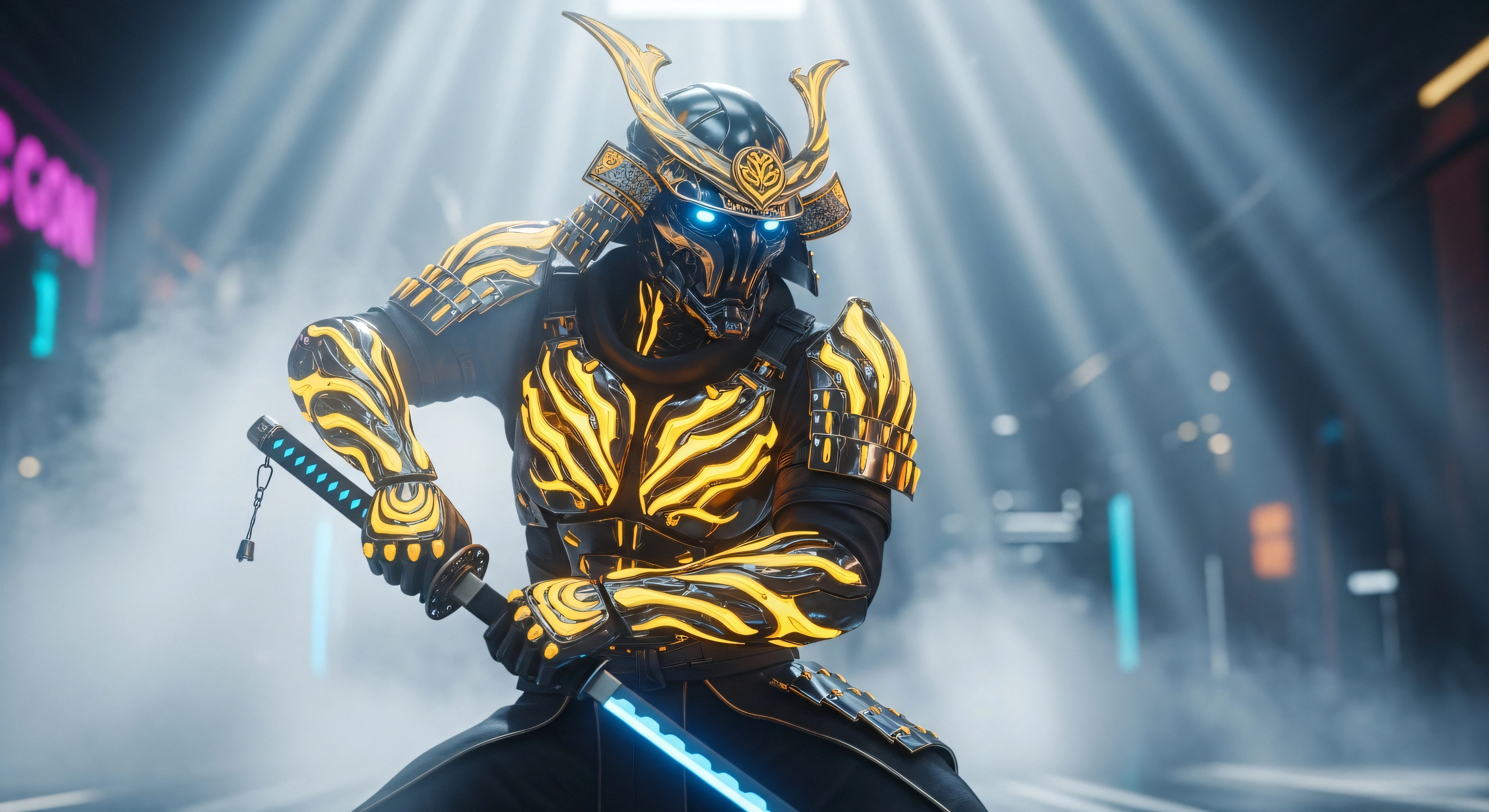 Golden Armored Warrior 4K