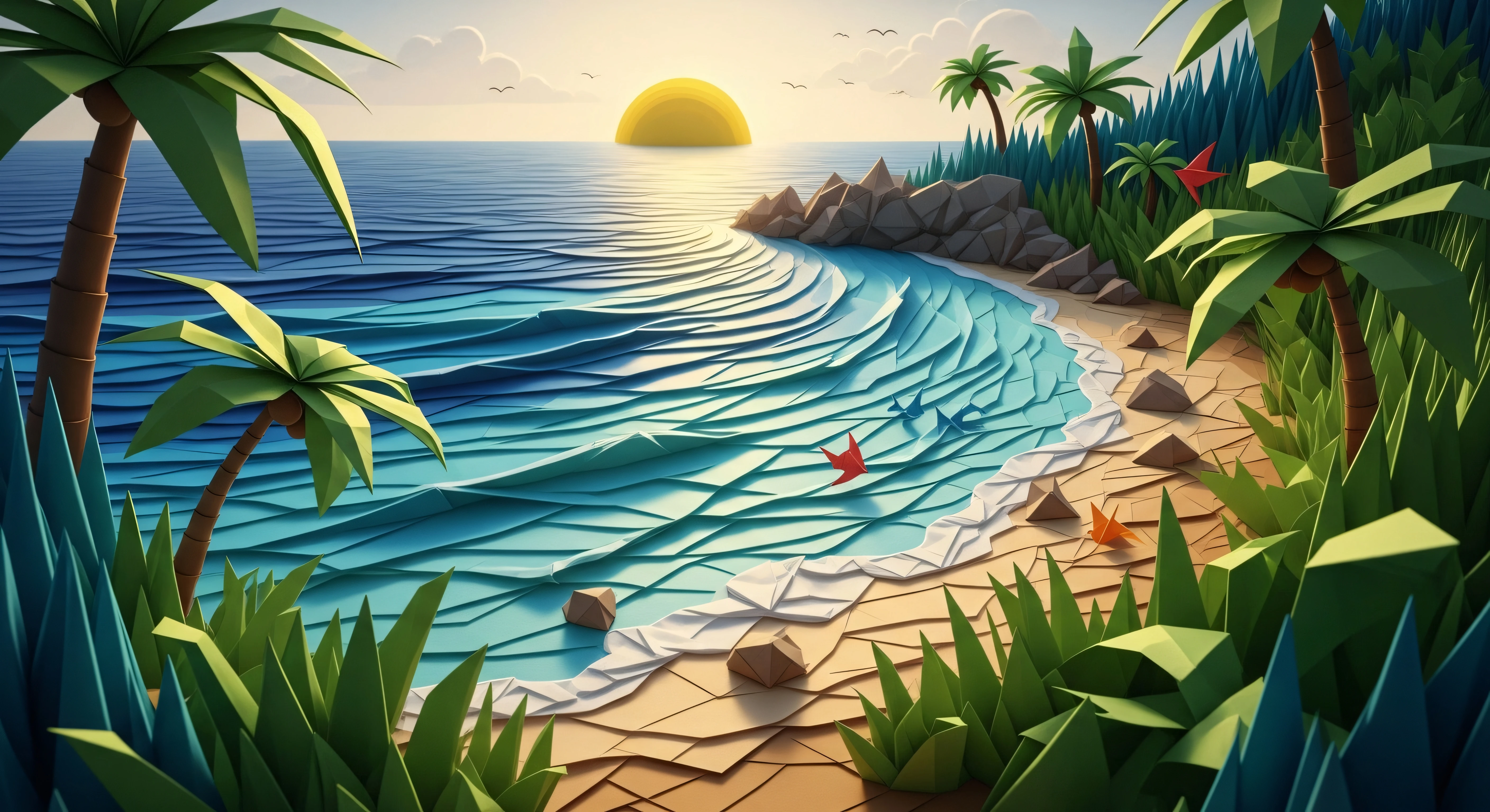 Tropical Beach Landscape 4K