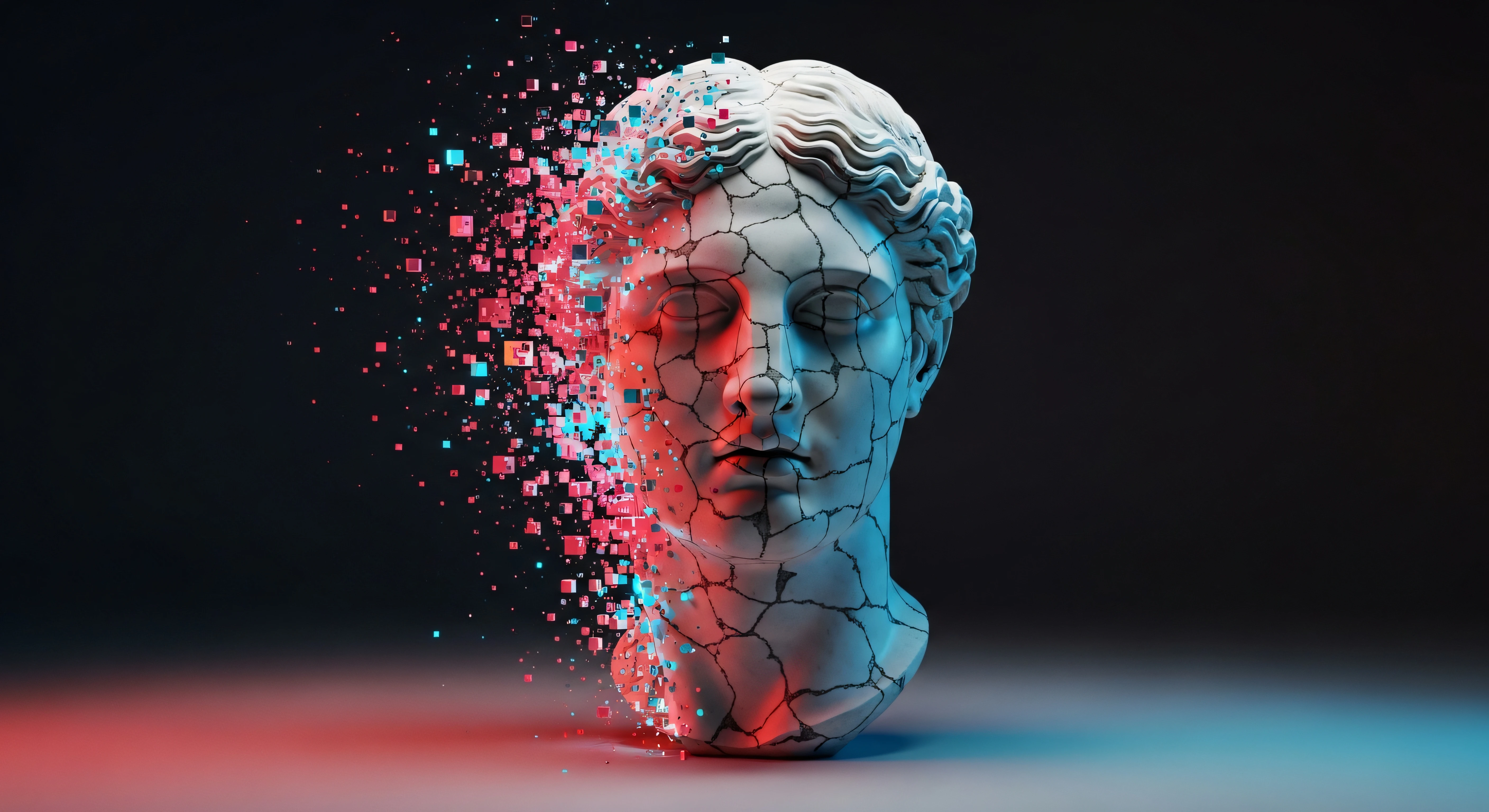 Shattering Ancient Statue 4K