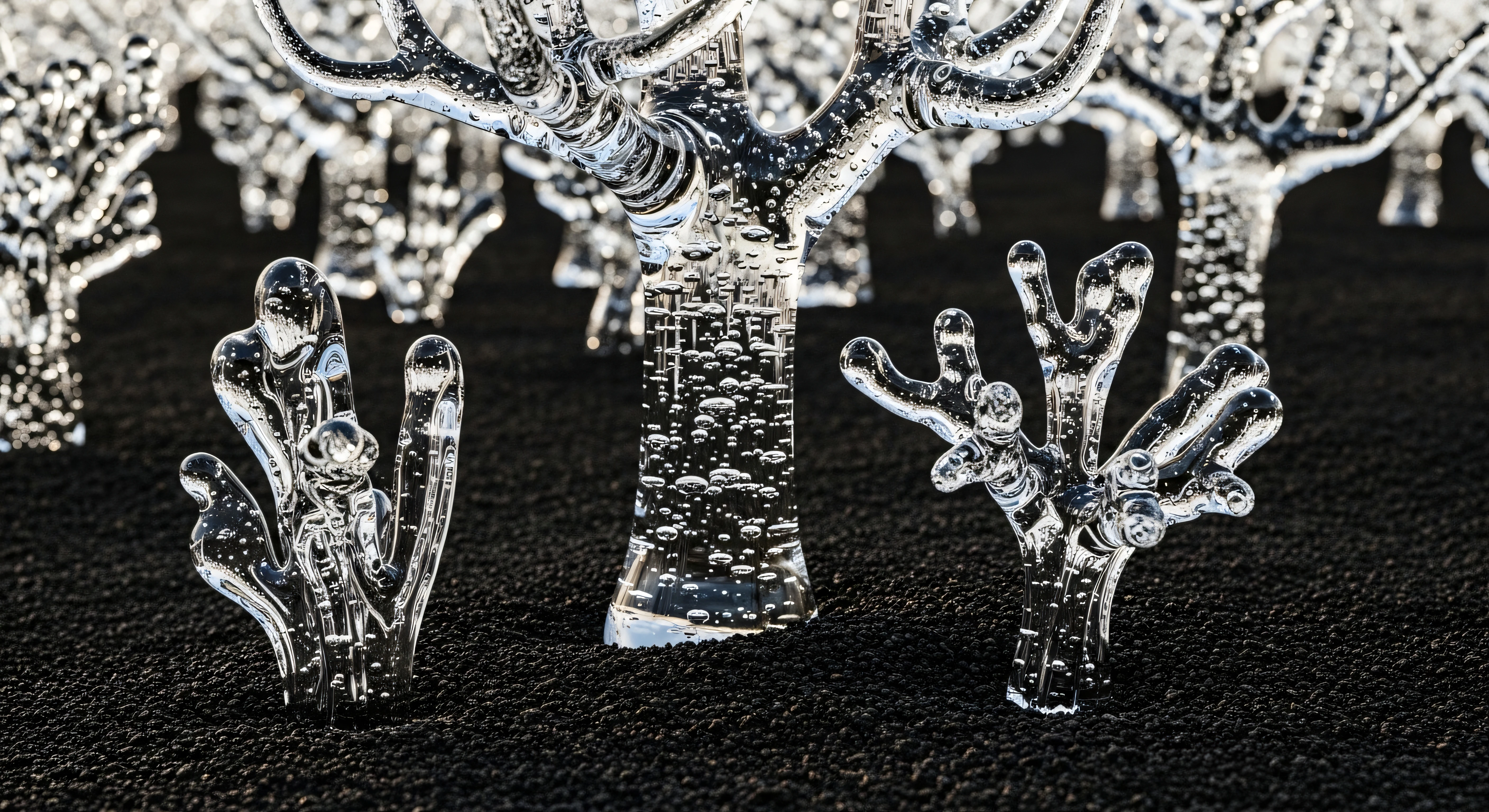 Black and White Abstract Art 4K