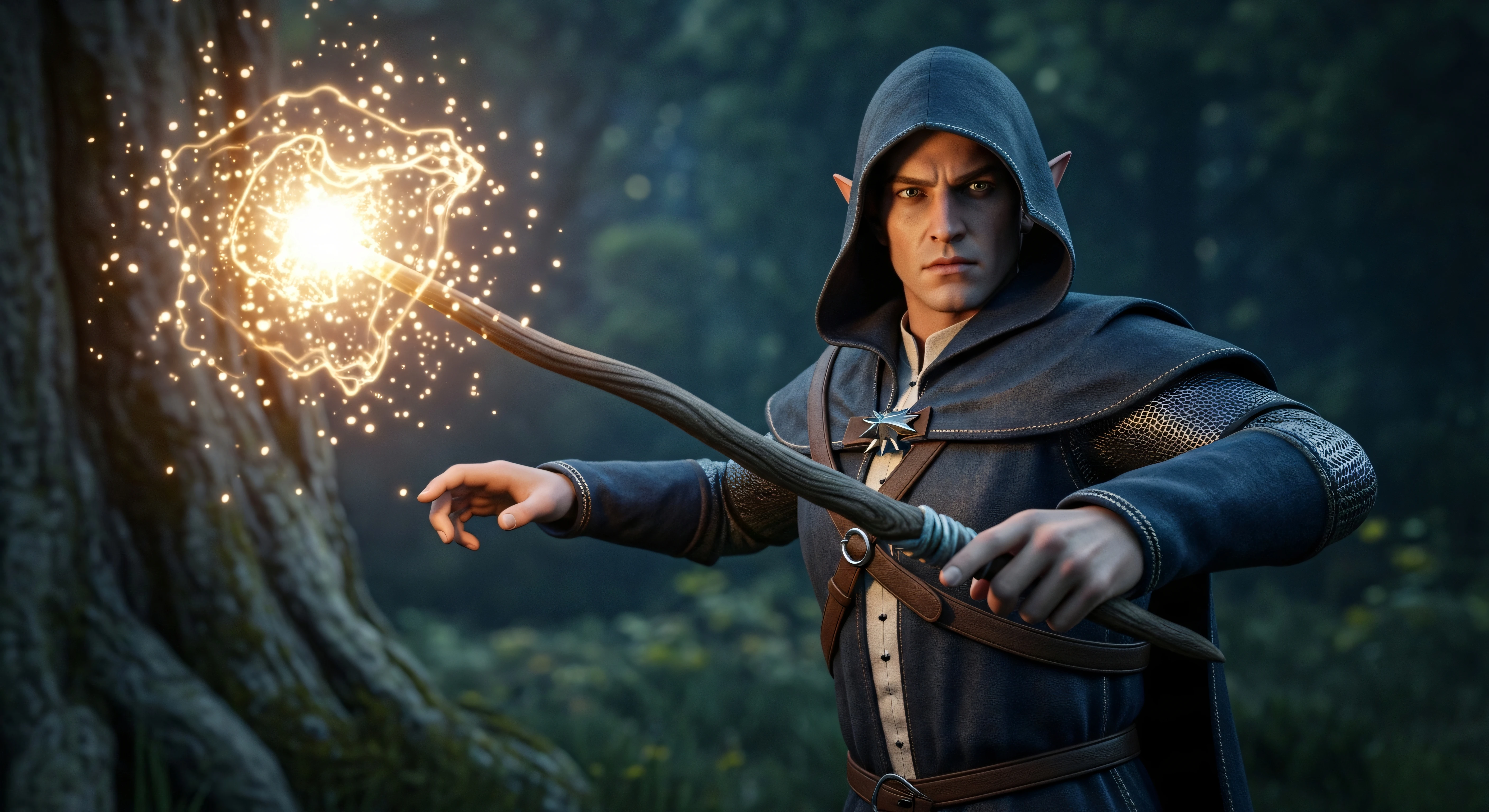 Wizard and Staff Light 4K