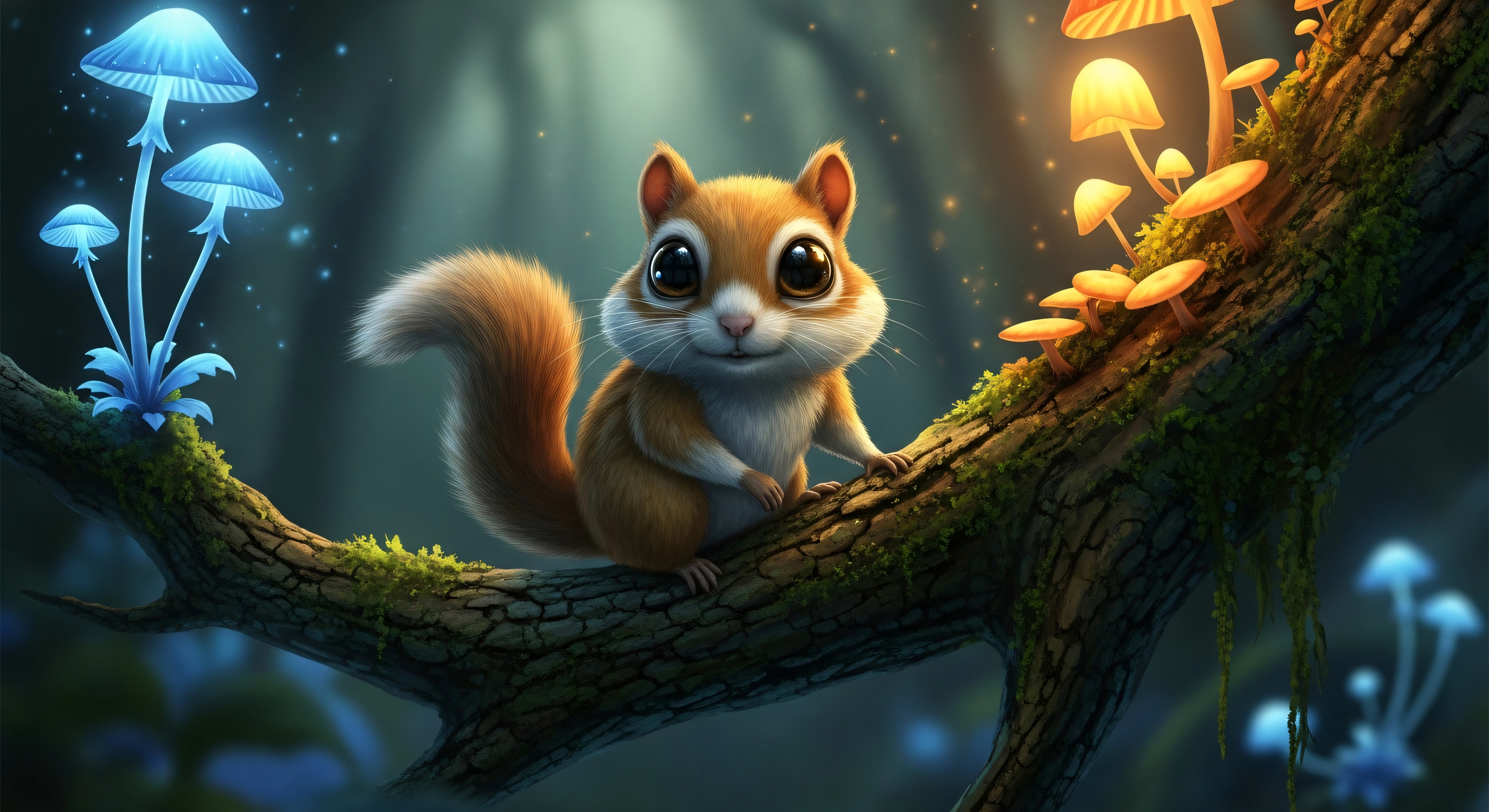 Squirrel Sitting on Branch 4K