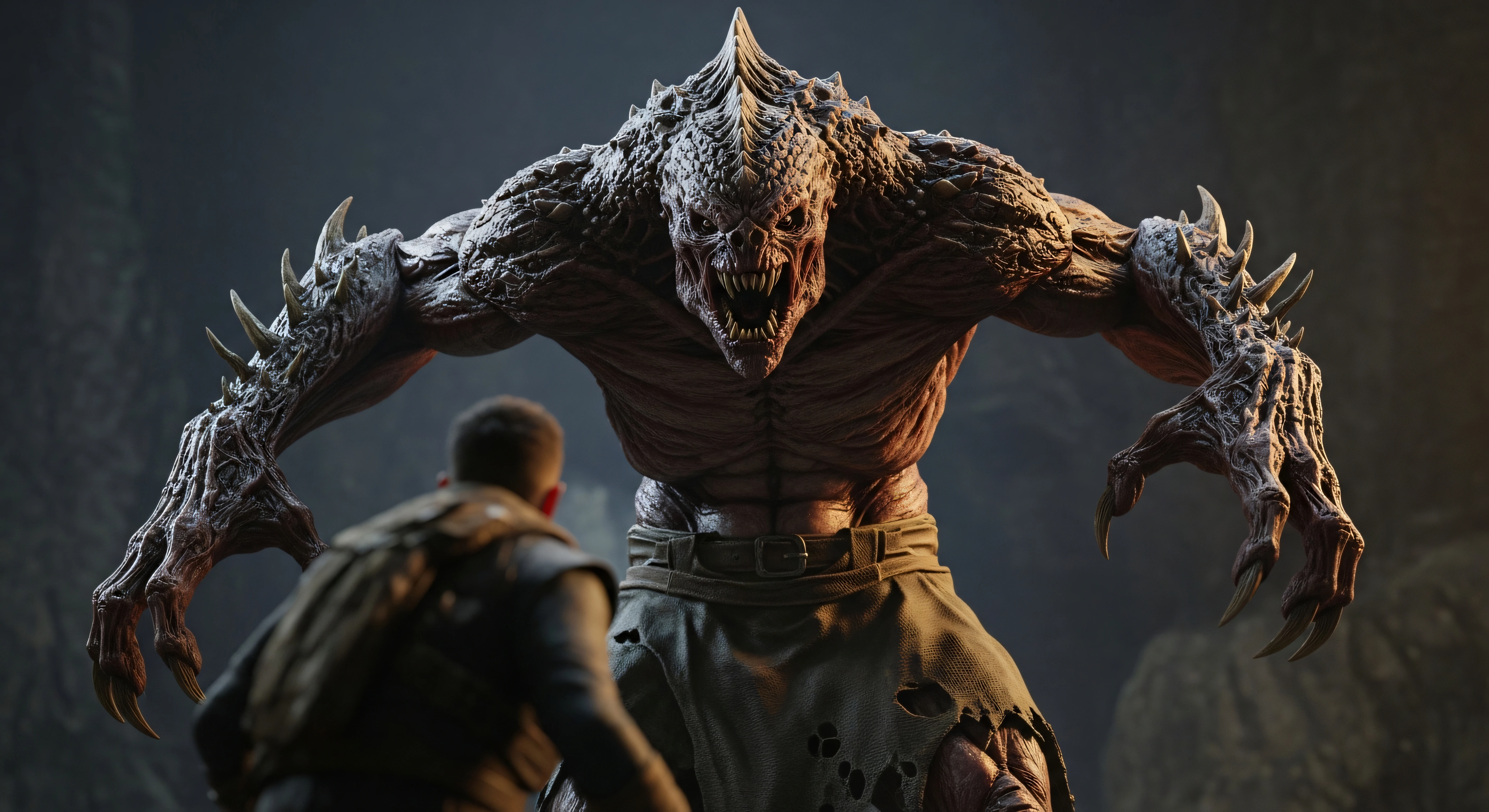 Scary Monster Silhouette 4K