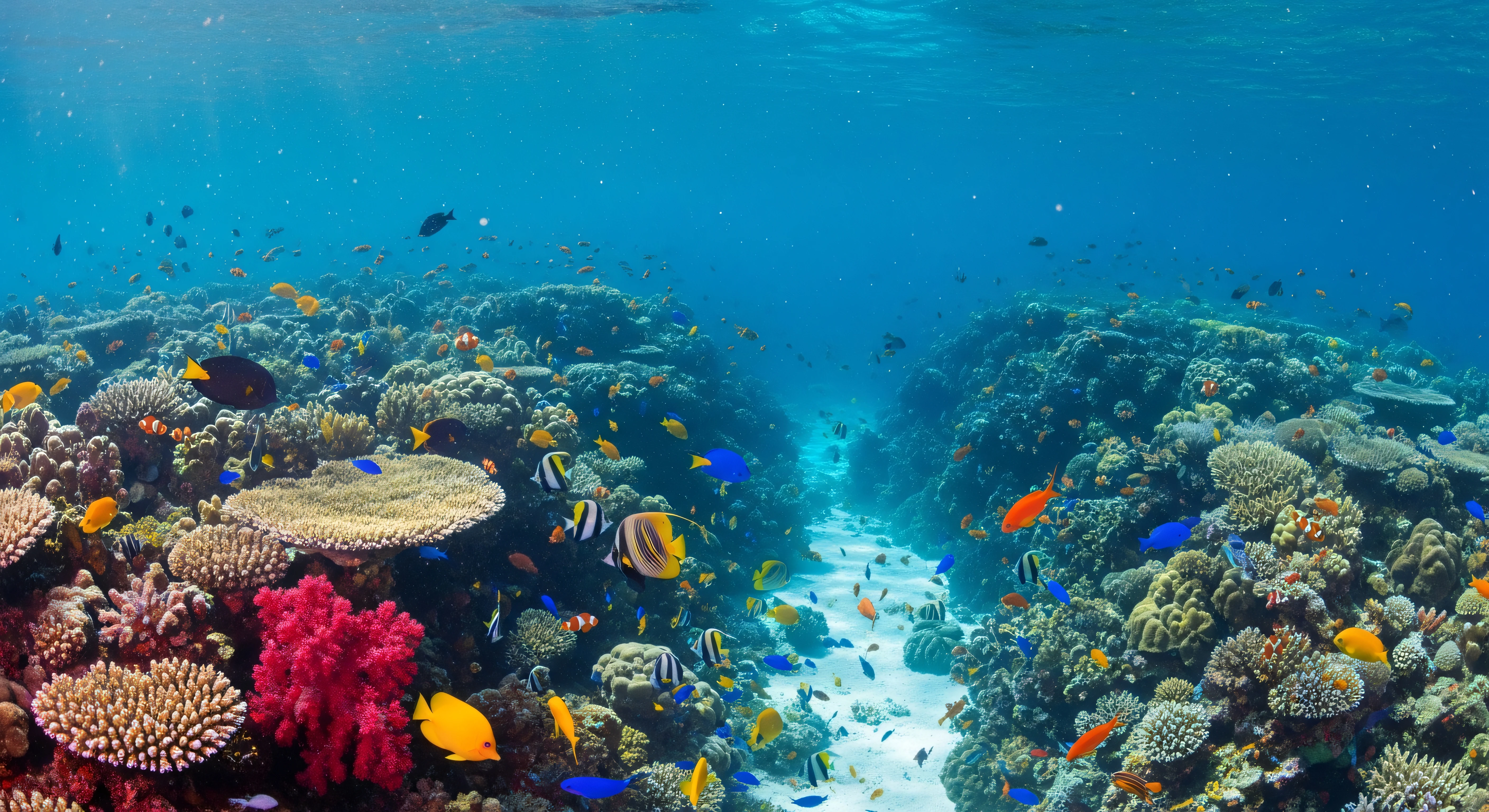 Vibrant Coral Reef Undersea 4K