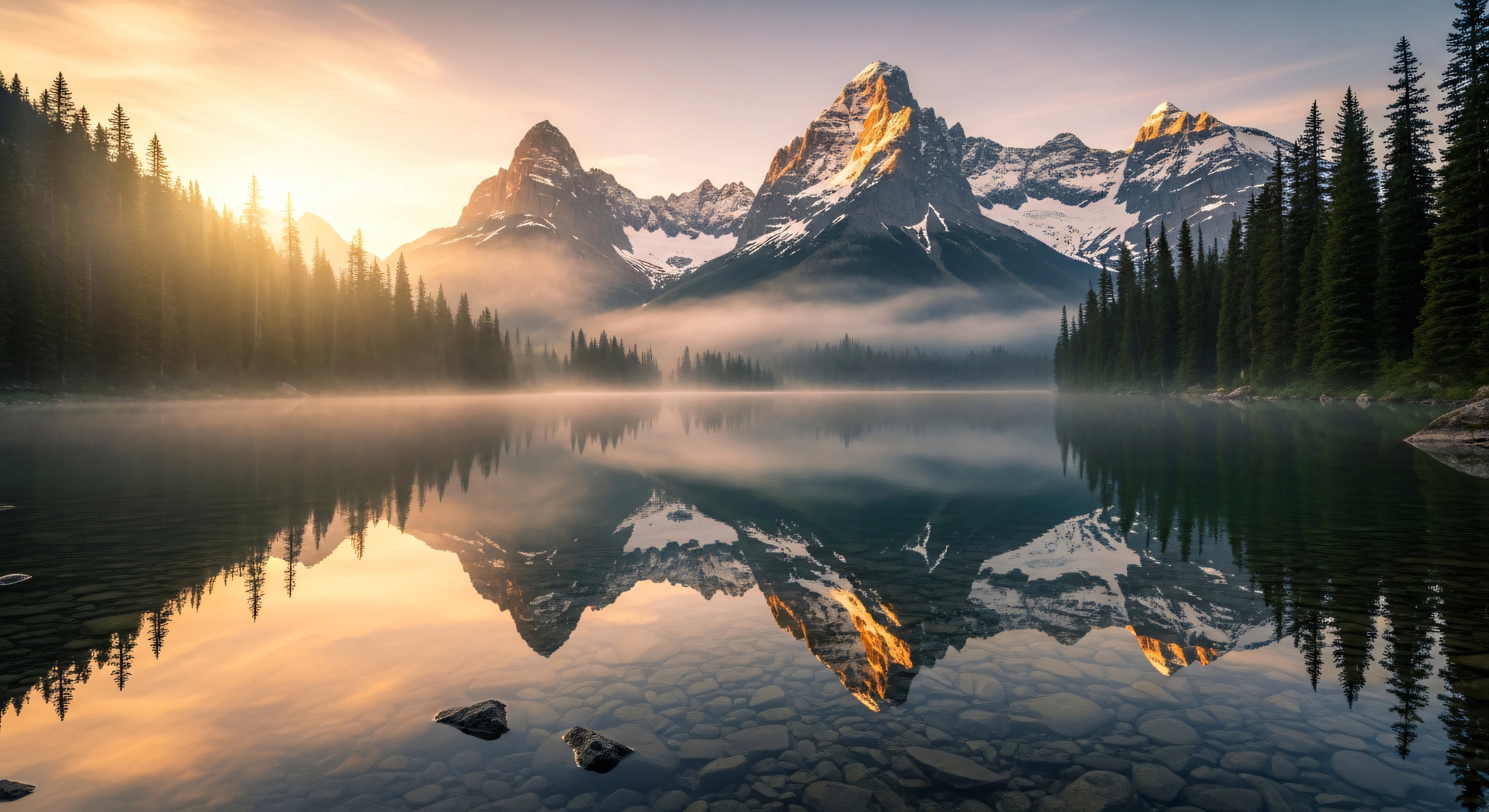 Alpine Lake Mountain Reflection 4K