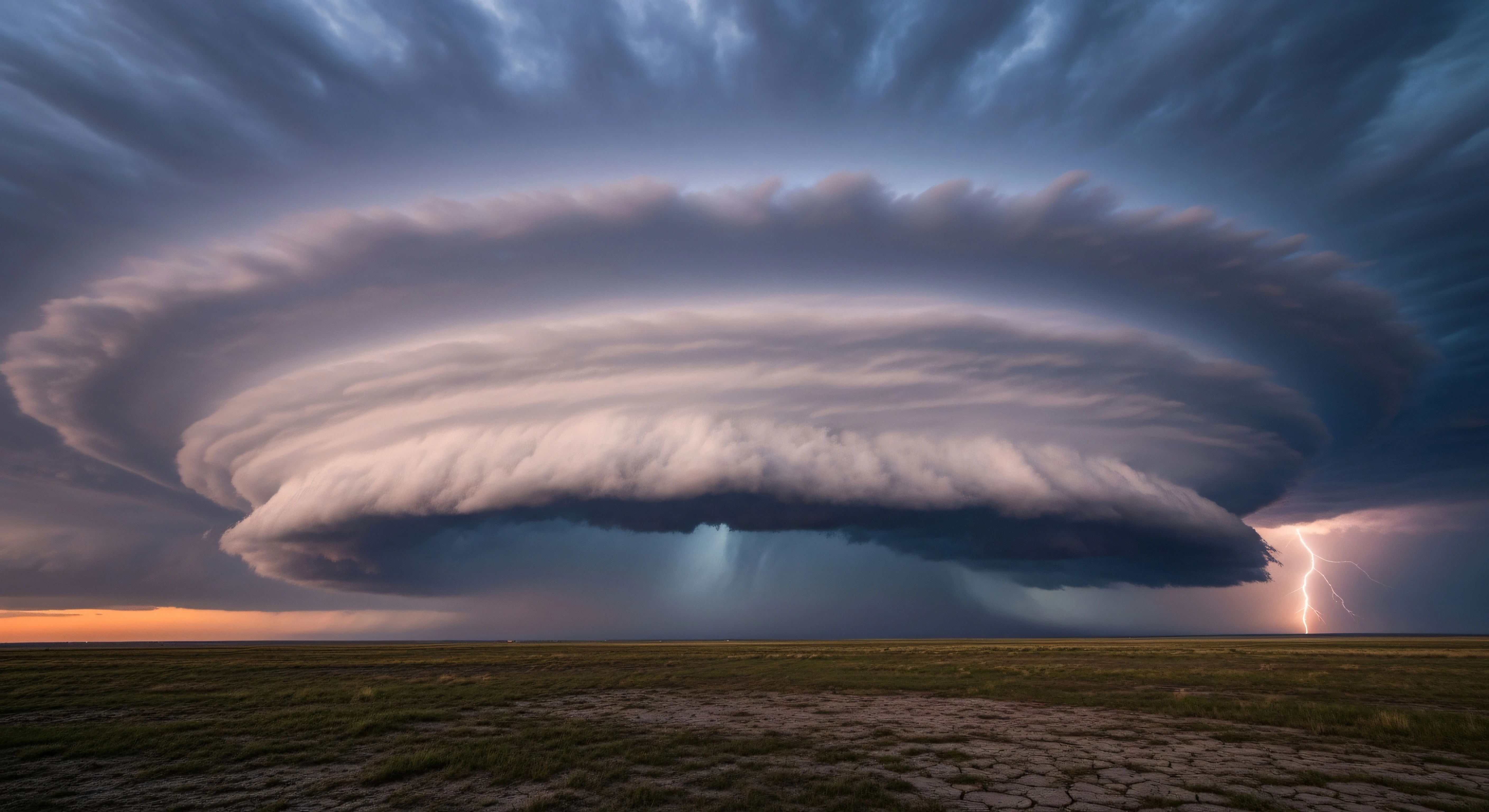 Massive Supercell Storm Cloud 4K