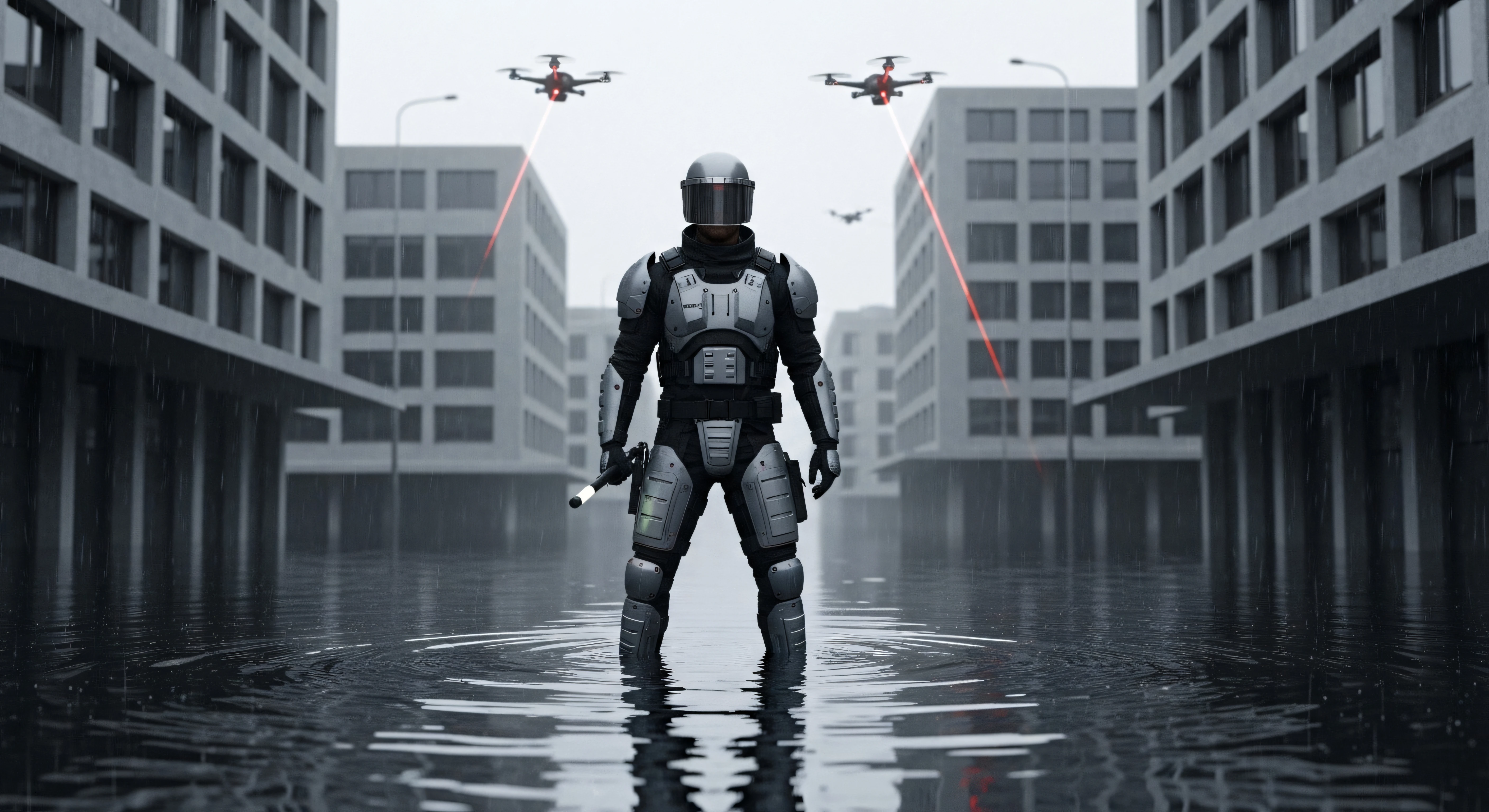 Urban Rain Soldier 4k