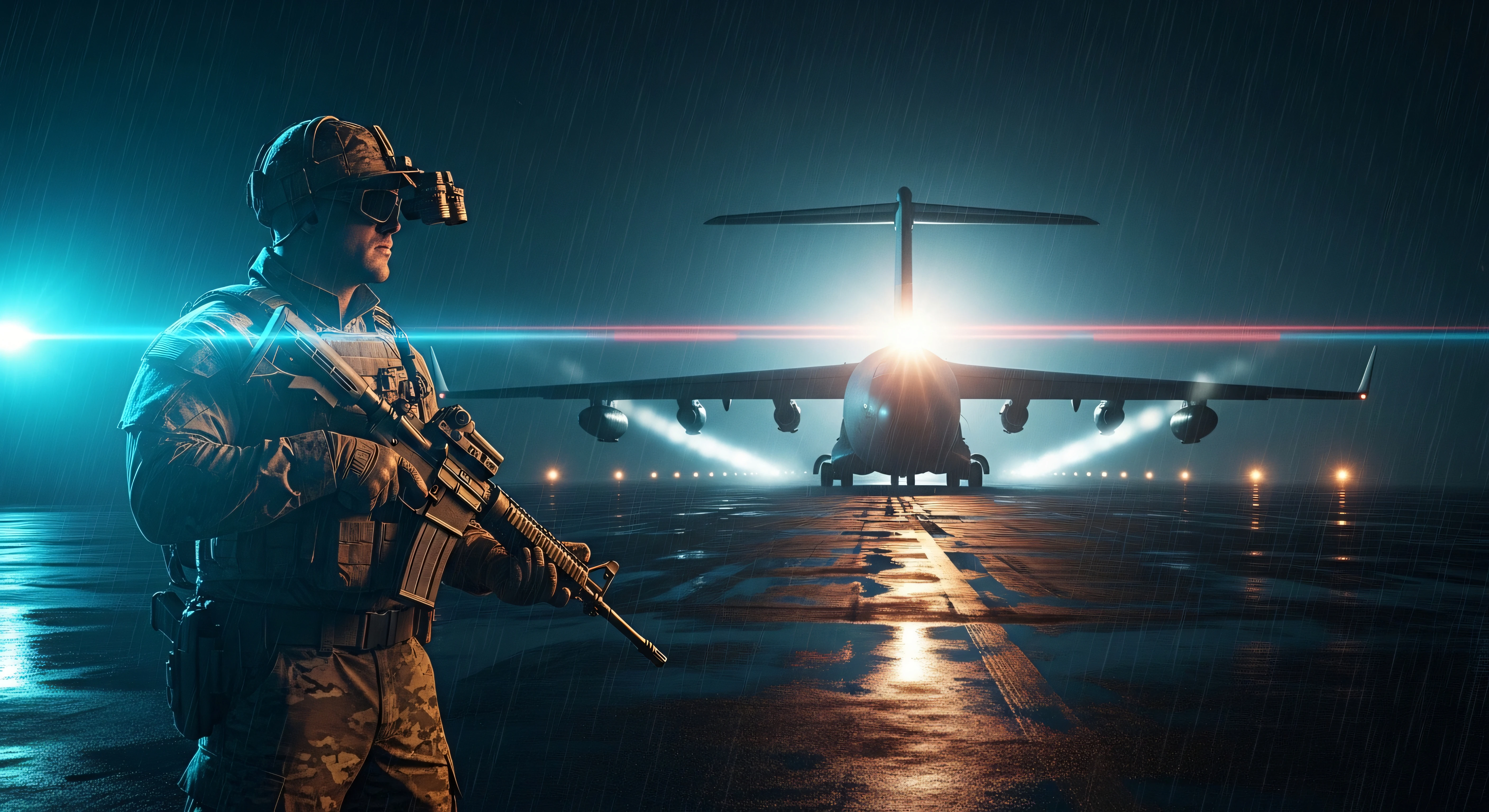 Night Ops Airbase 4k