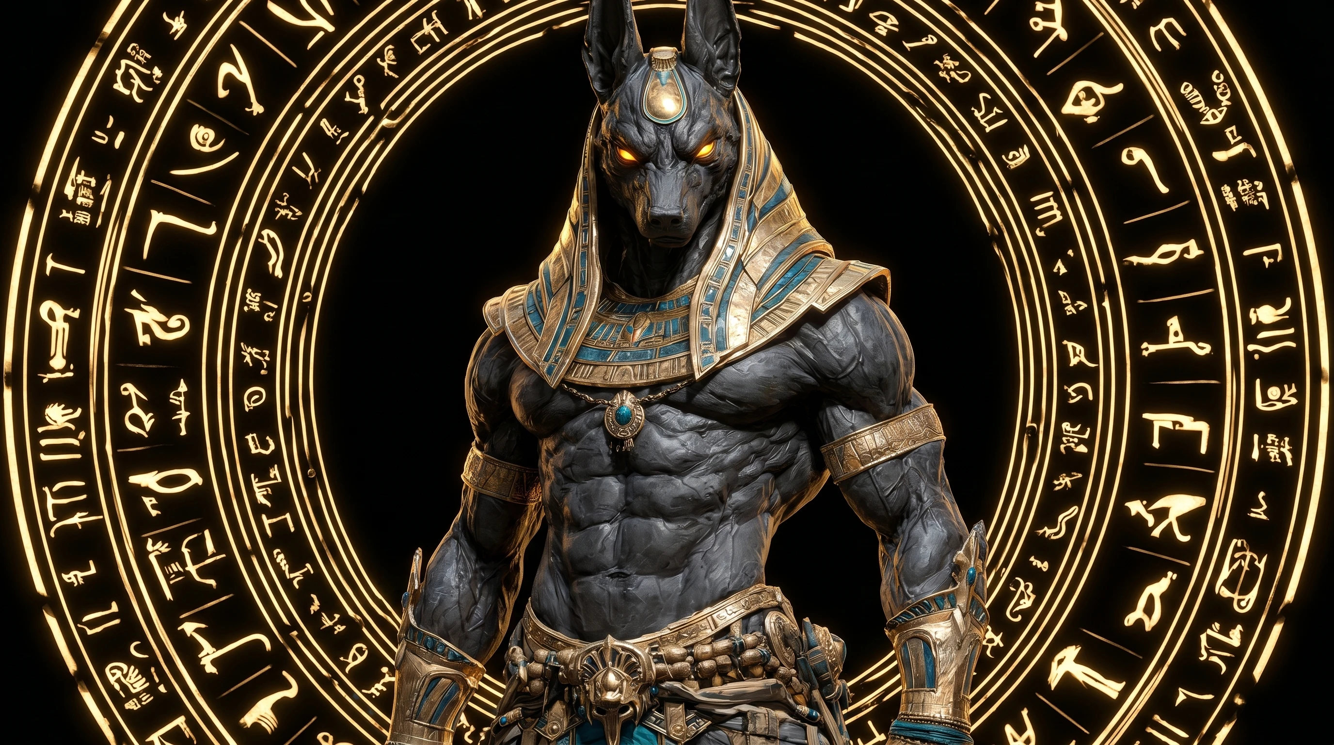 Golden Anubis Guardian 4K