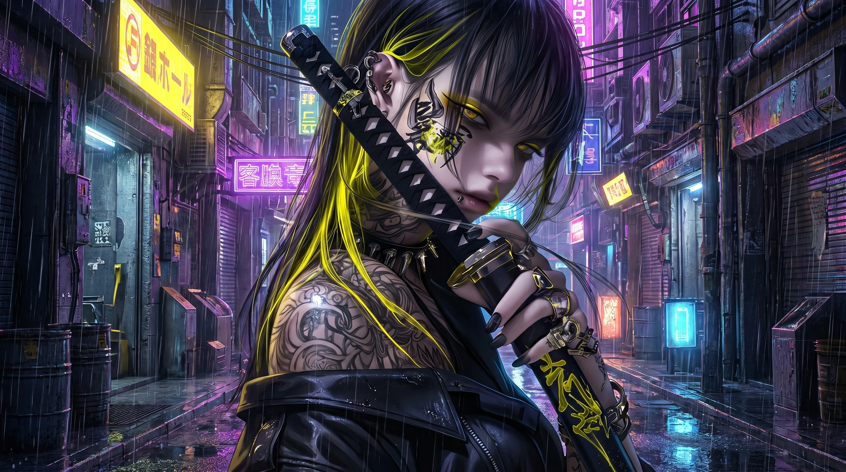 Neon Street Samurai 4K