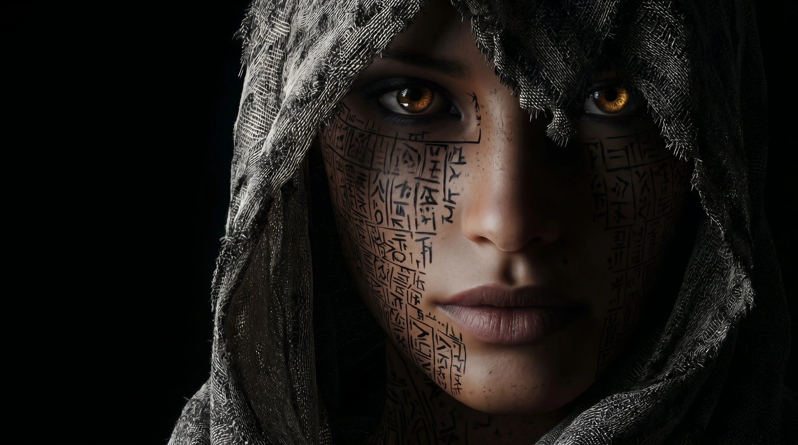Shadow Gaze Portrait 4K