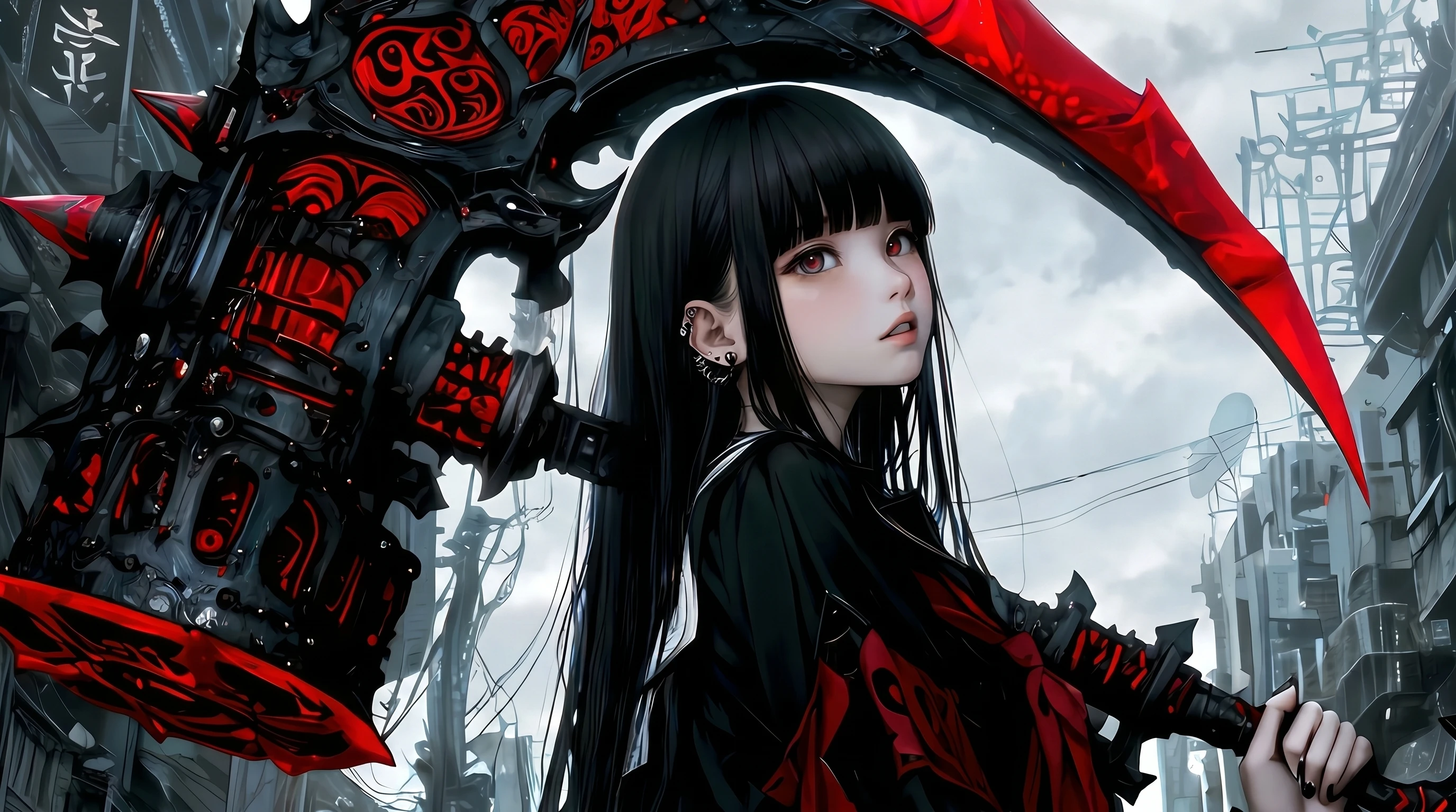 Reaper Girl Red 4K